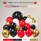 Black Red Gold White Balloon Garland kit 146Pcs and Mylar starburst balloons for Birthday Party 2024 New Year eve movie night graduation prom casino Decorations